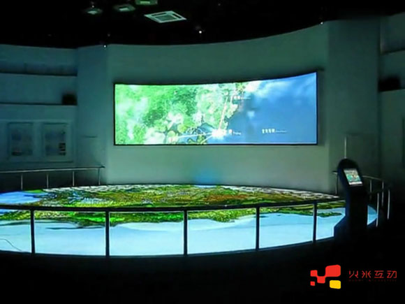 晉江規劃展廳弧幕聯動數字沙盤